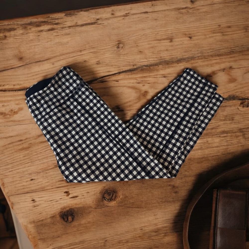 Draper James gingham navy white leggings XL